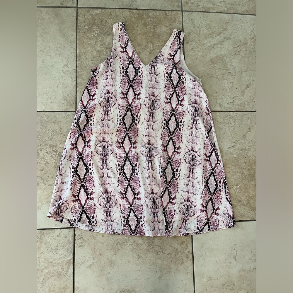 Pink snake print dress